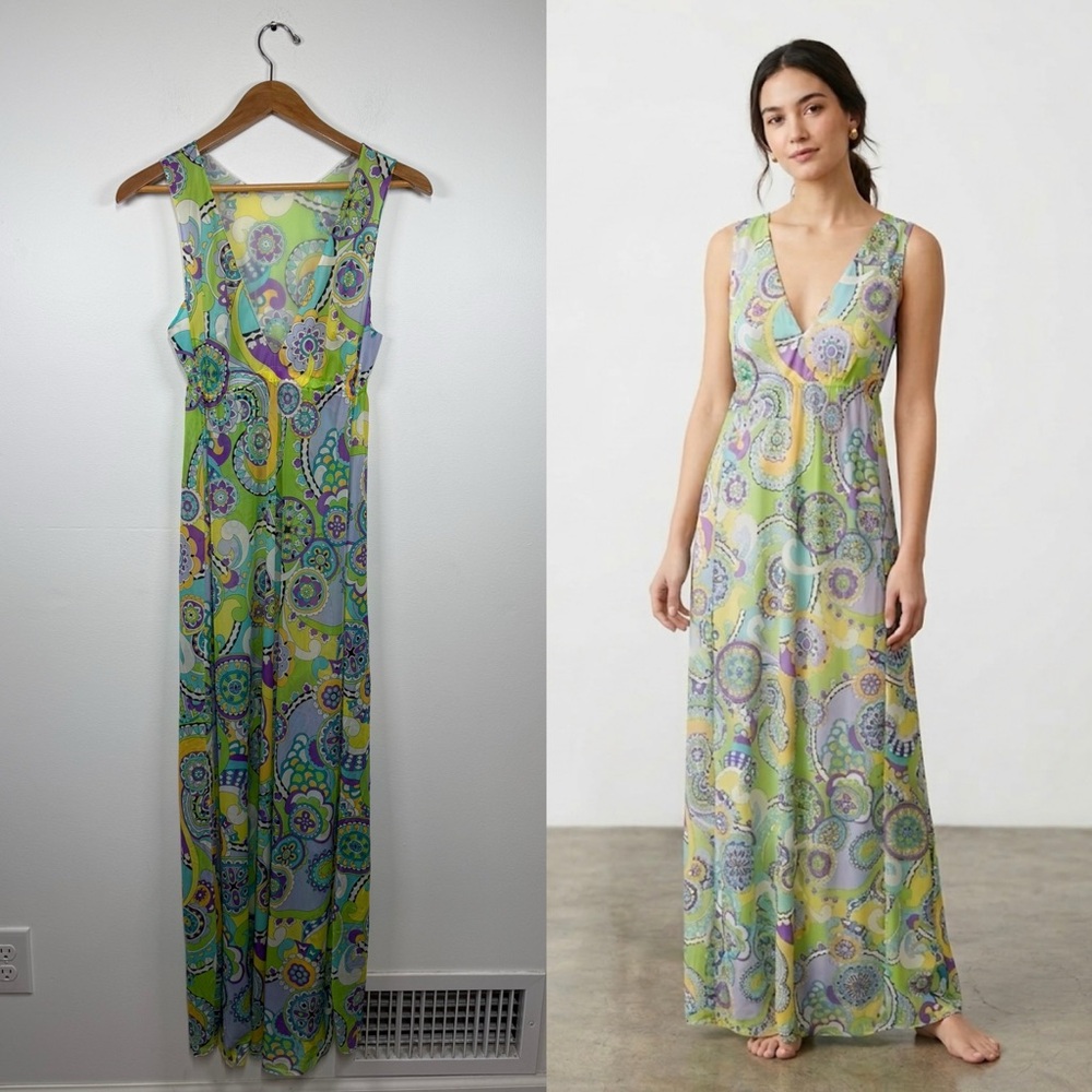 Vintage‎ 70s Trillium Psychedelic Emilio Pucci Style Dress Gown